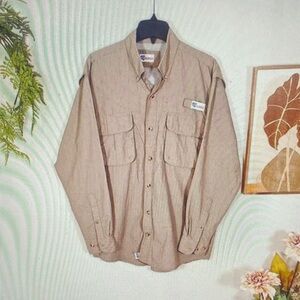 Columbia Beige Button-Up Shirt